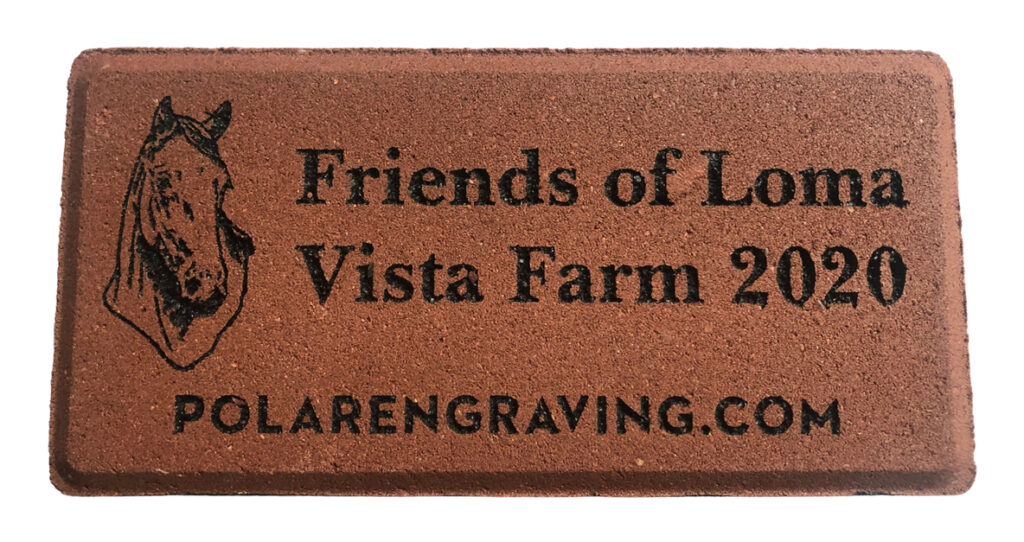 Brick image for buy a brick fundraiser at Loma Vista Farm, Vallejo