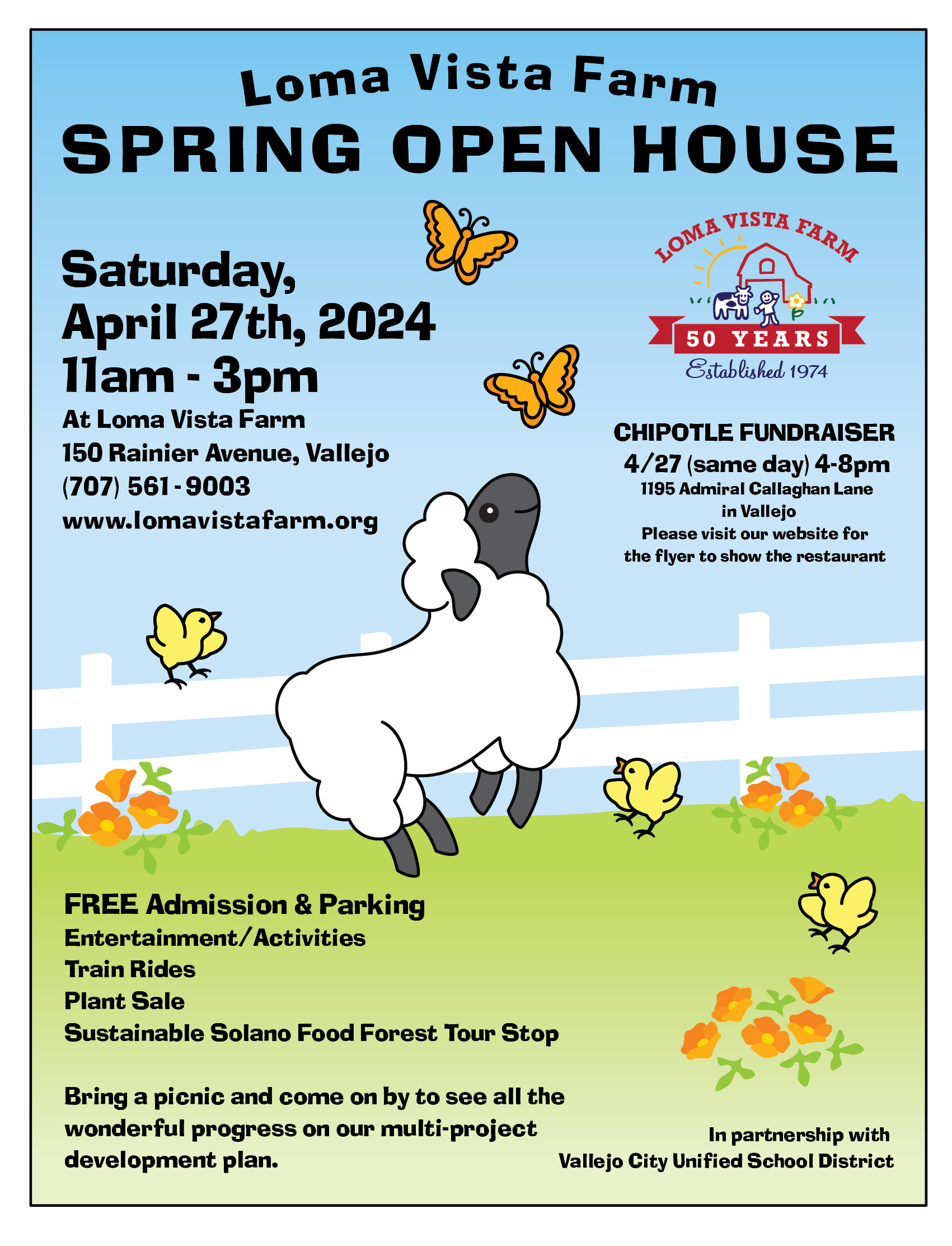 Spring Open House at Loma Vista Farm Vallejo