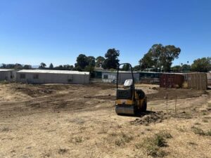 breaking ground for new cow barn at Loma Vista Farm Vallejo