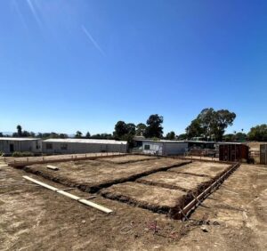 new cow barn construction at Loma Vista Farm Vallejo