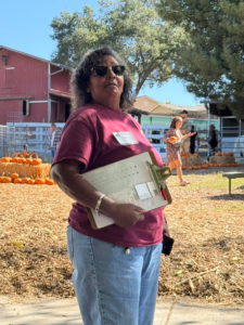 our volunteer coordinator at work